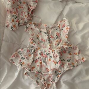 Floral Baby Dress with Hat